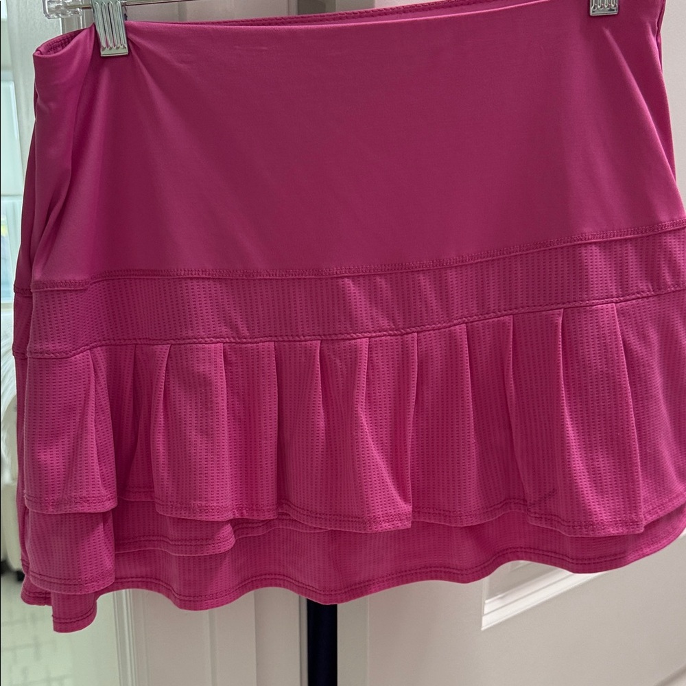 Lucky in Love Vibrant Pink Layered Mini Skirt